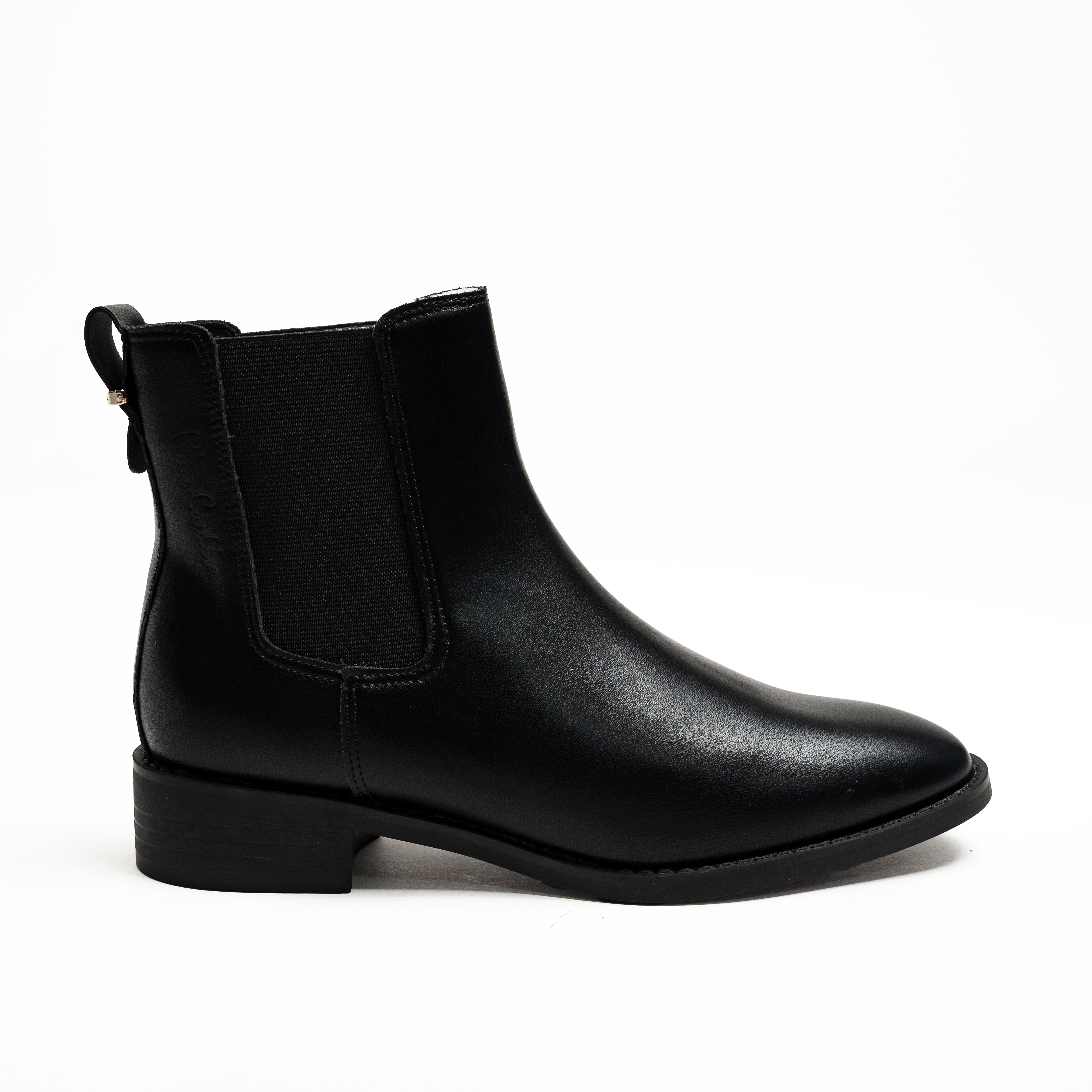 Giày Boots/ Bốt nữ Pierre Cardin chất liệu da cao cấp, đế cao 3,5cm, thiết kế phối thun - 243