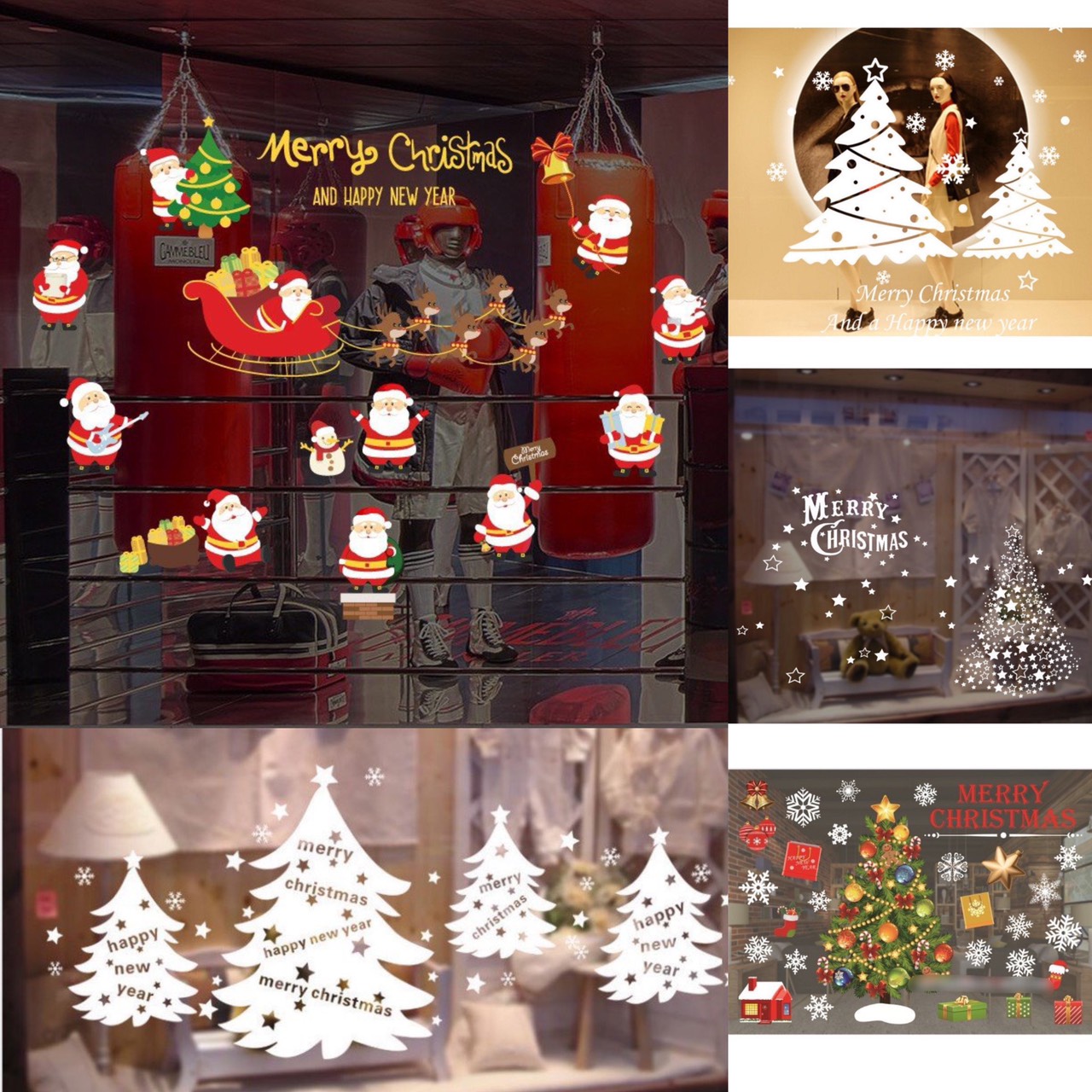 Decal Dán Kính Trang Trí Noel Giáng Sinh Vui Vẻ TD004