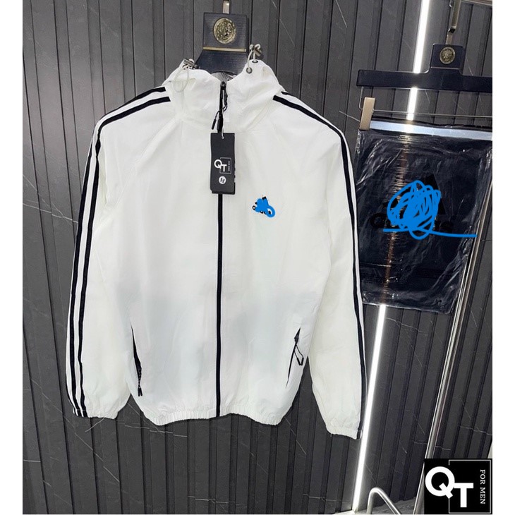 3 stripe men women wind coat, men women ads wind jacket thick anti-wrinkle coat