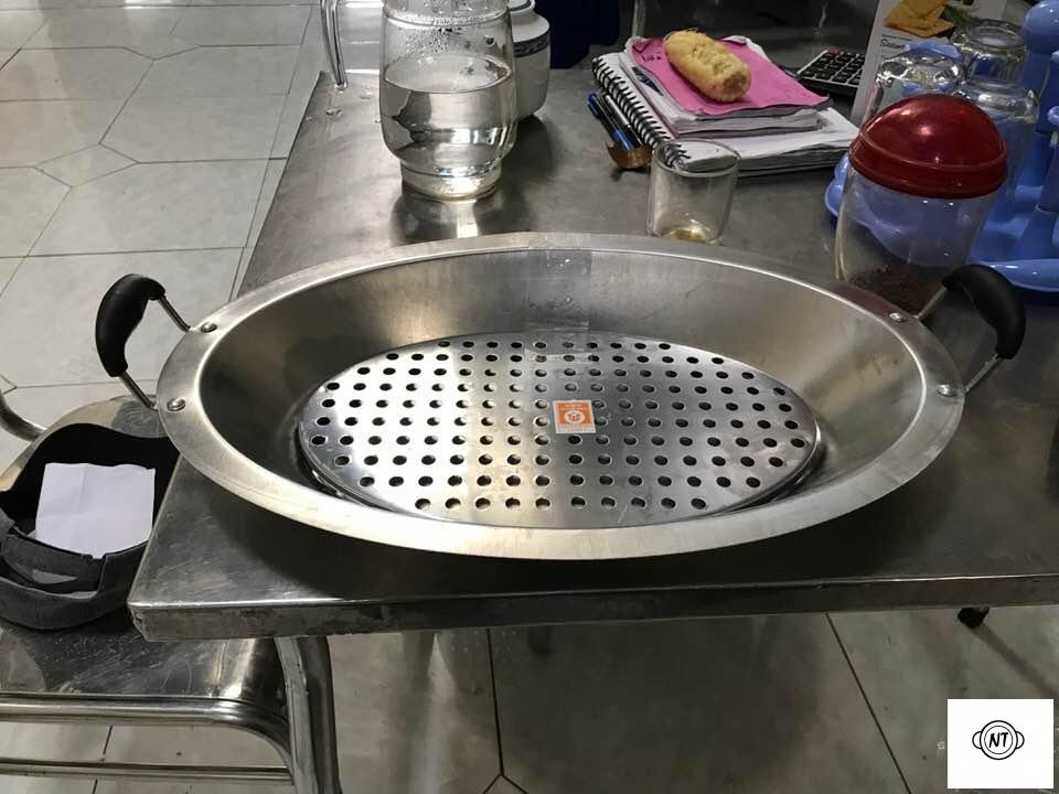 Khay cá chép om dưa inox dùng được bếp điện từ