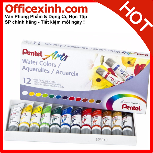 Màu nước Pentel 12 màu WFRS-12