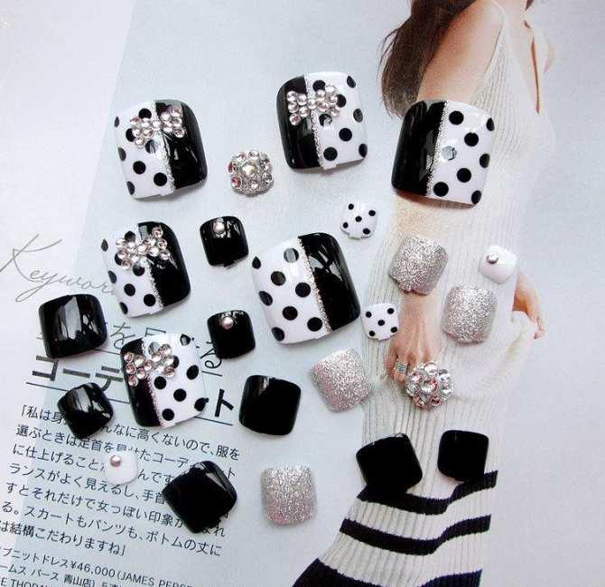 Bộ 24 Móng chân giả ,nail giả , móng giả C3(Tặng kèm keo dán móng)