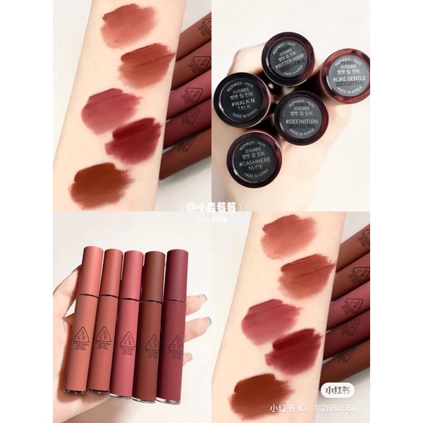 Son Kem Lì 3CE Velvet Lip Tint 4g Full Màu