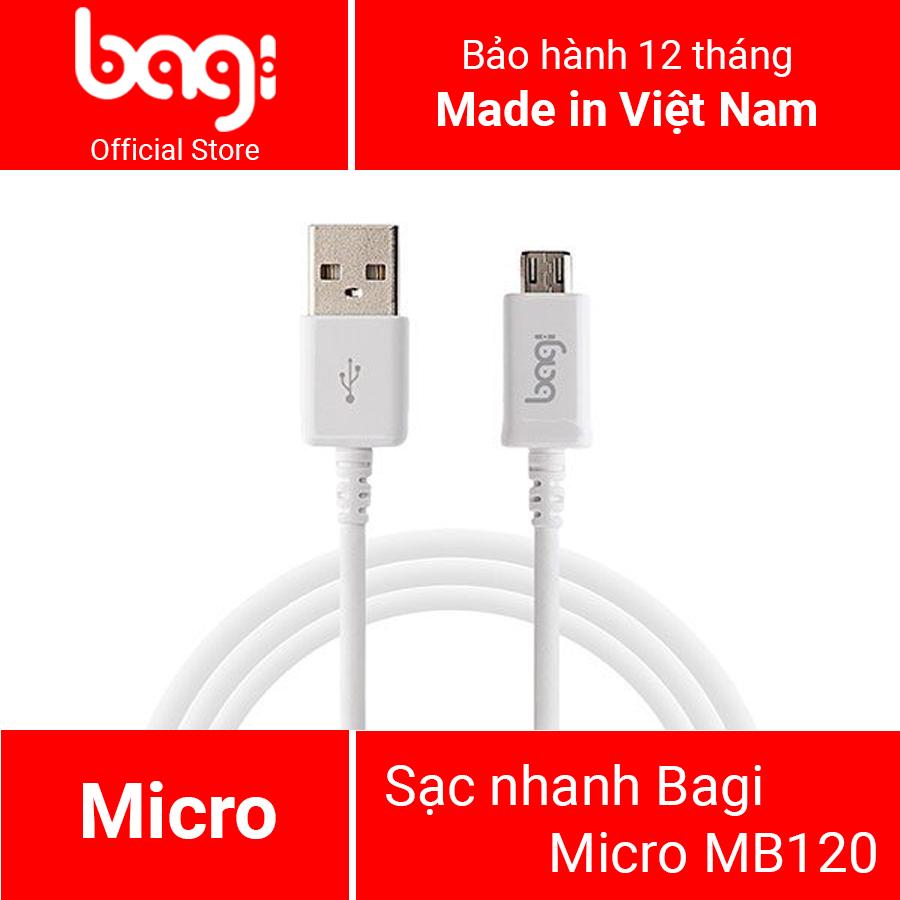 Dây Sạc Bagi Micro, Lightning, Type C MB120 1,2m