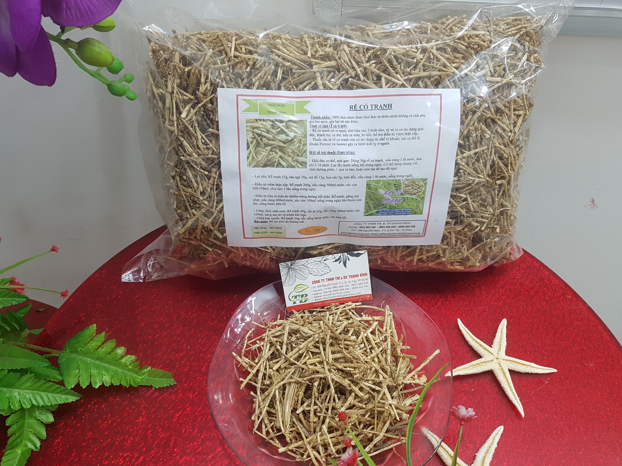 Rễ Cỏ Tranh Khô 1KG - Thảo Dược Thanh Bình