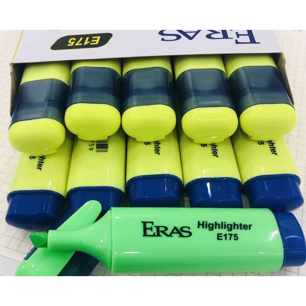 Bút dạ quang Hightlight cây lớn Eras E175 chính hãng