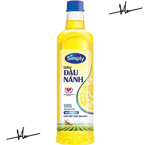 Dầu đậu nành simply / neptune / meizan 1 lít hàng chuẩn