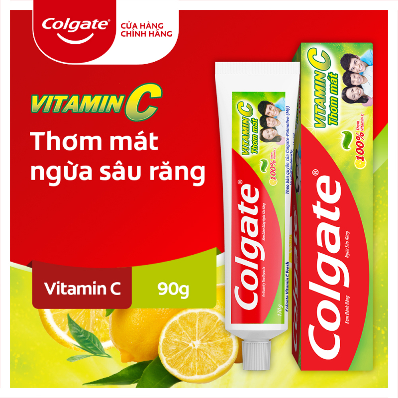 Kem đánh răng Colgate Vitamin C thơm mát 90g