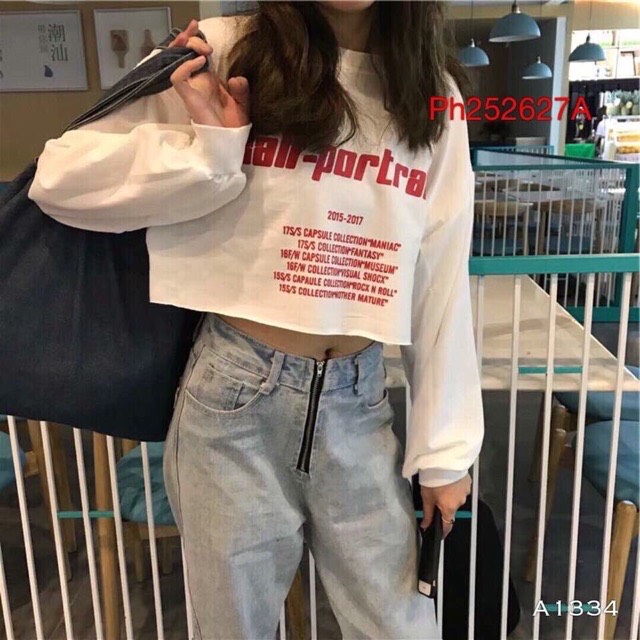 Áo Thun Tay Dài Croptop Salf