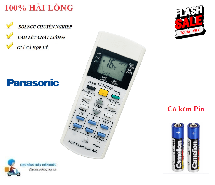 Điều khiển điều hòa Pa_na_so_nic các dòng Pa_na_so_nic CU/CS- 9000BTU 12000BTU 18000BTU 1 chiều 2 chiều Inverter