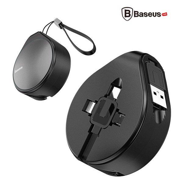 Cáp sạc nhanh 3 trong 1 có thể rút gọn Baseus