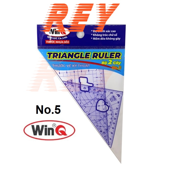 Bộ 2 thước Eke vẽ kỹ thuật WinQ  - No.5