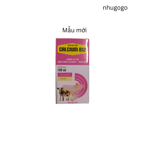 Calcium B12 100ml gà đá thiếu máu, cứng xương (công ty đổi mẫu, shop giao y hình 2)