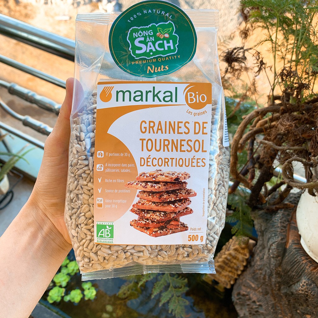 100g Nhân Hạt Hướng Dương Hữu Cơ Markal - Nhập Khẩu Pháp Chính Hãng