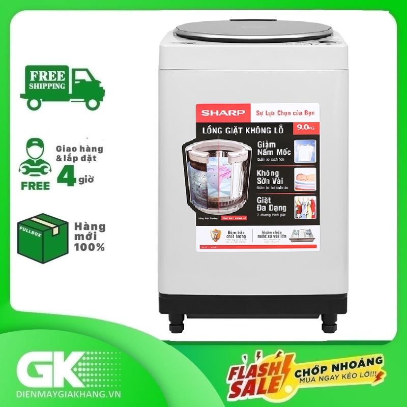 Bảng giá Máy giặt Sharp 9 kg ES-W90PV-H Mới 2020 Điện máy Pico
