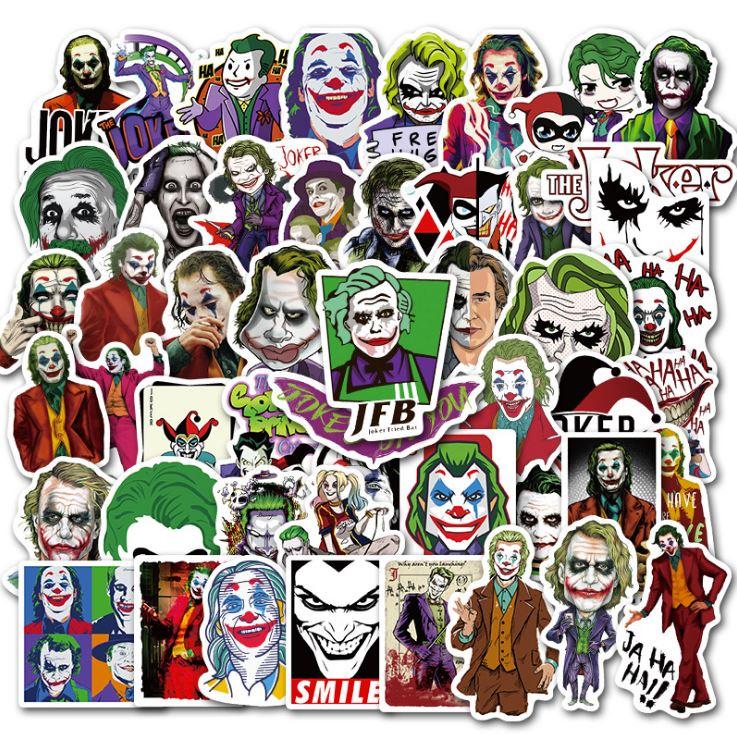 [HCM]Sticker JOKER nhựa PVC không thấm nước dán nón bảo hiểm laptop điện thoại Vali xe Cực COOL #22