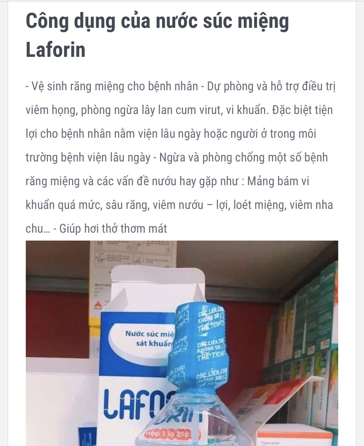 Nước súc họng Laforin 250ml