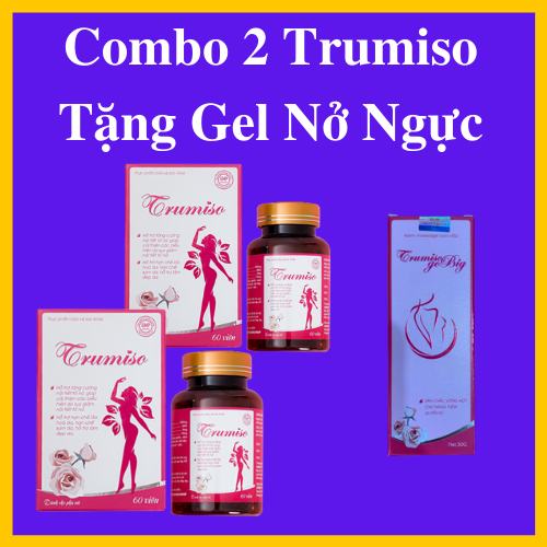 HCMCombo 2 hộp Tặng Kèm 1 Gel Nở Ngực Trumiso Viên uống nở ngực TRUMISO -