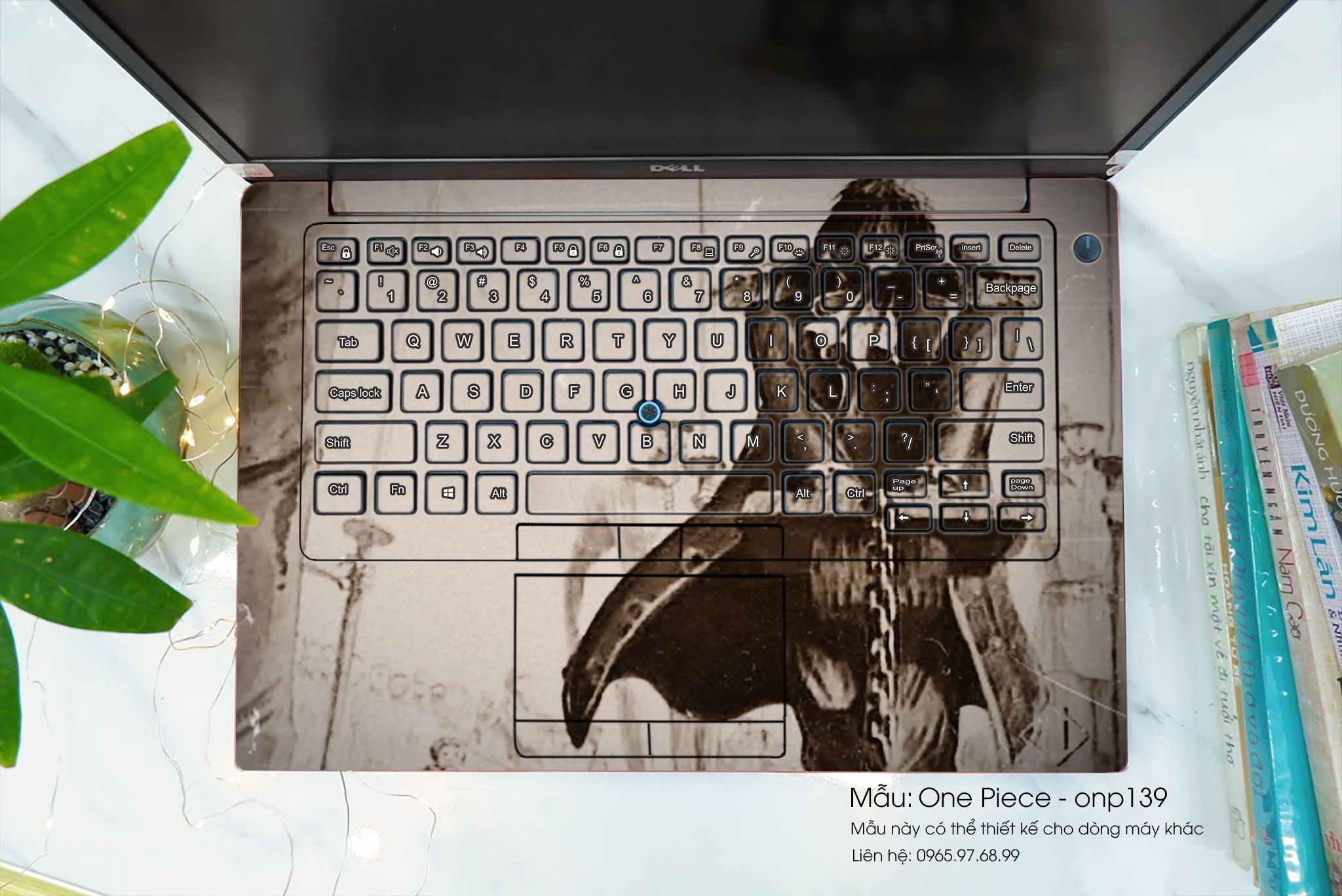 Decal Skin dán Laptop Asus mẫu One Piece (inbox mã máy cho shop)