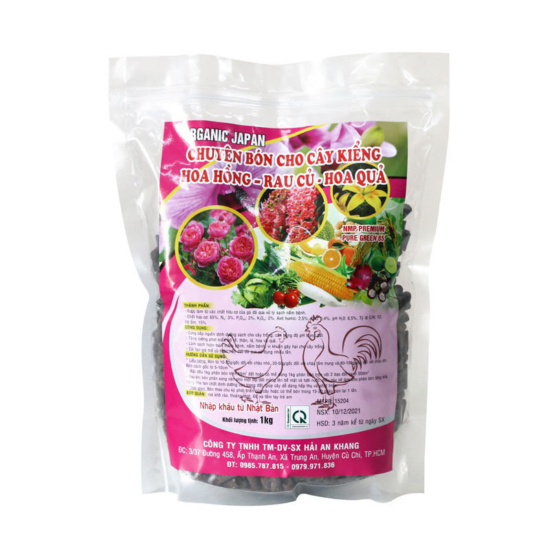 Phân gà hữu cơ Nhật Bản viên nén (1kg)
