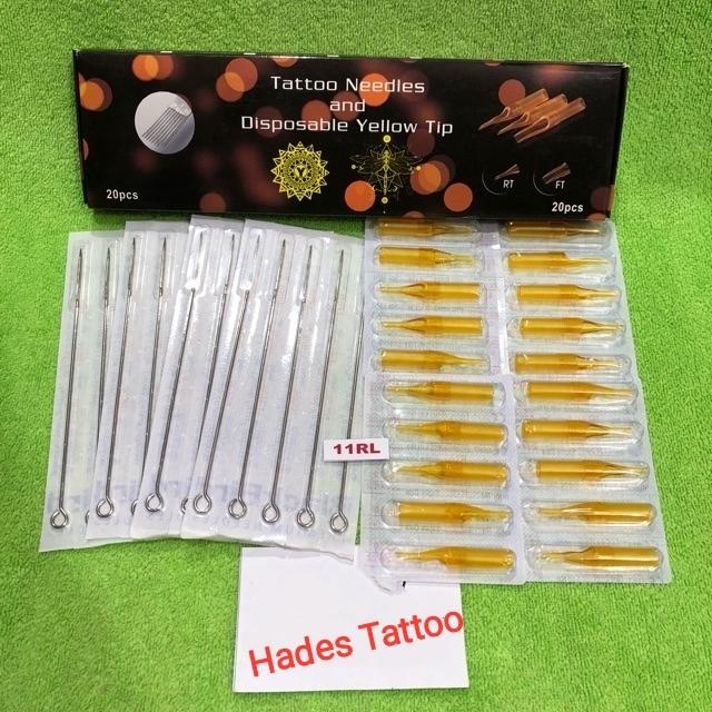 Bộ Kim xăm và Ngòi 11RL đi nét ( 20 kim + 20 ngòi )