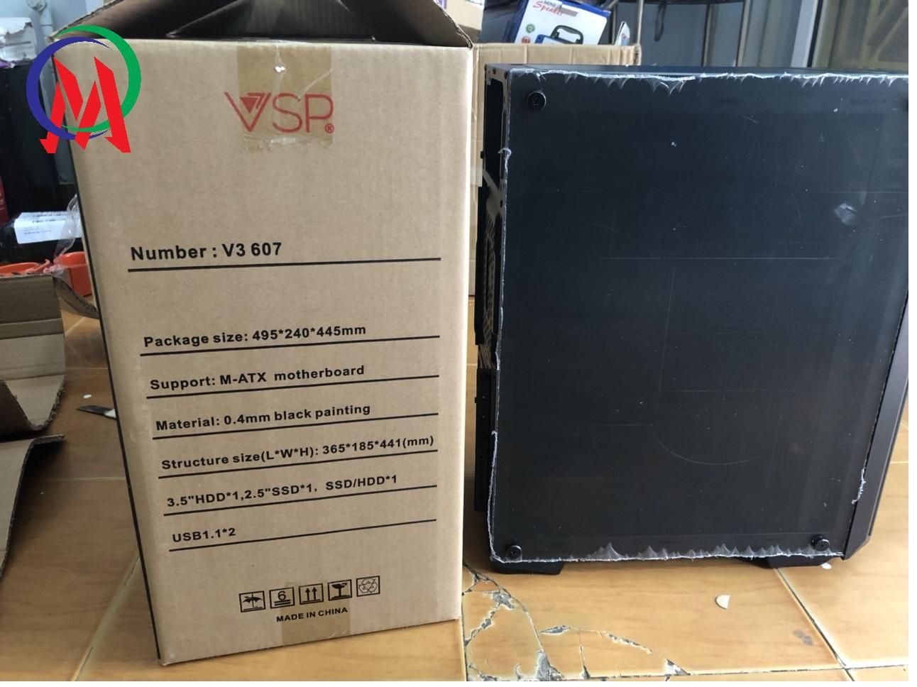 [HCM]Case VSP V3-607 Gaming-Trong Suốt