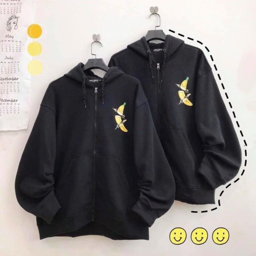[HCM]ÁO KHOÁC UNISEX ÁO KHOÁC Nỉ ÁO KHOÁC HOODIE ÁO KHOÁC HOODIE NỮ ÁO HOODIE ÁO CADIGAN MIX IN CHUỐI SIÊU ĐẸP SIÊU XINH BL