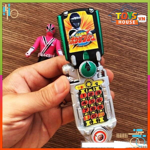 Vỉ đồ chơi 5 anh em siêu nhân thần kiếm Samurai mini - điện thoại