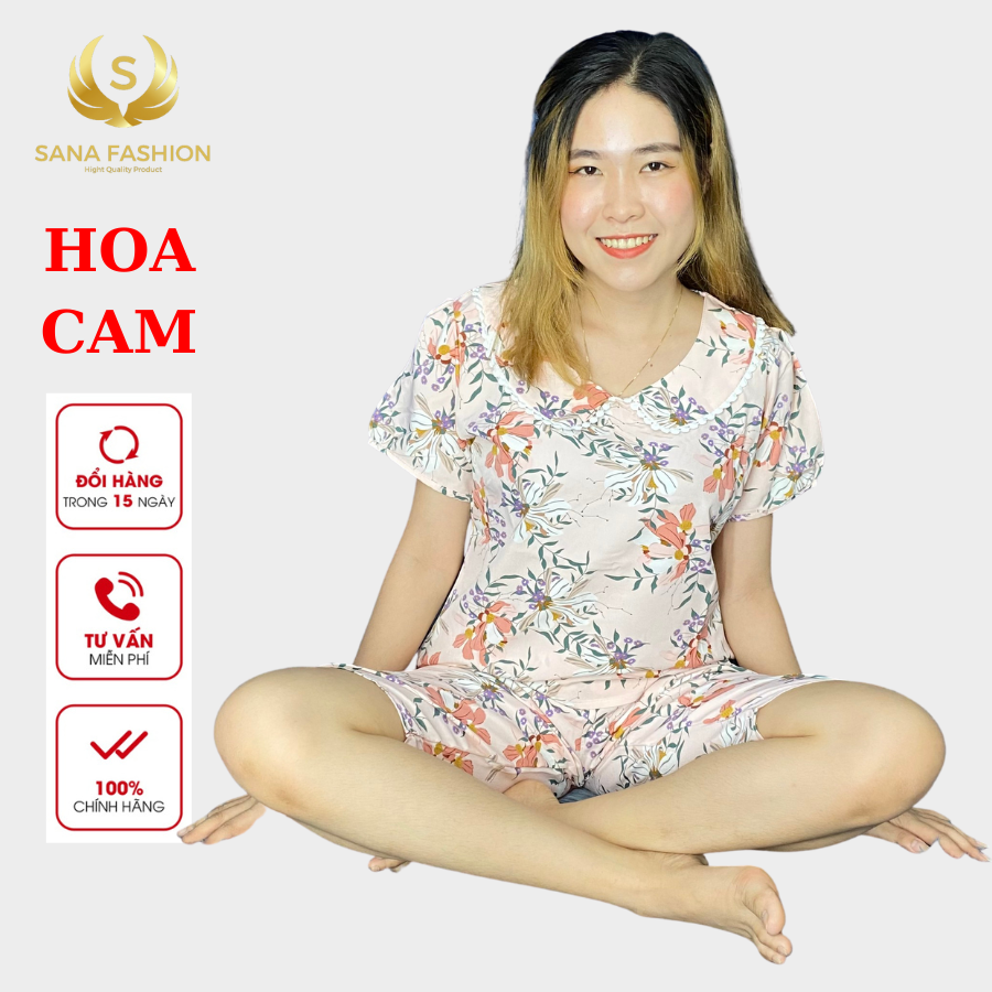 Đồ bộ mặc nhà quần áo ngủ nữ chất lụa cao cấp quần lửng LCS