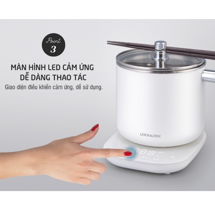 [Chính Hãng] Nồi điện đa năng Lock&Lock màu trắng EJC141