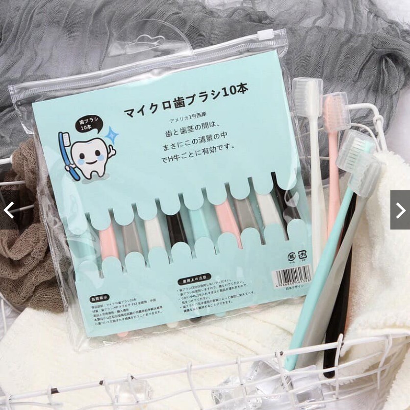 Sét 10 Bàn Chải Xuất Nhật Siêu Mềm Chăm Sóc Răng Miệng