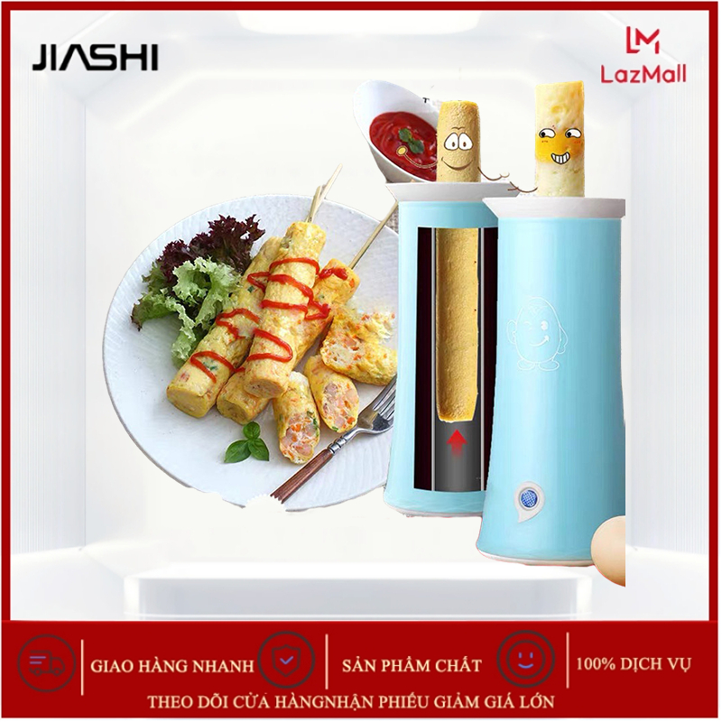 JIASHI Máy Làm Đồ Ăn Sáng Đa Chức Năng Omelette, Máy Làm Bánh Chống Dính, Cốc Trứng, Chất Liệu PP