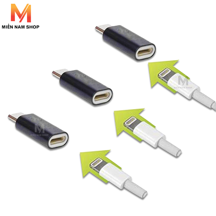 Combo 3 đầu chuyển đổi từ Lightning sang Type C