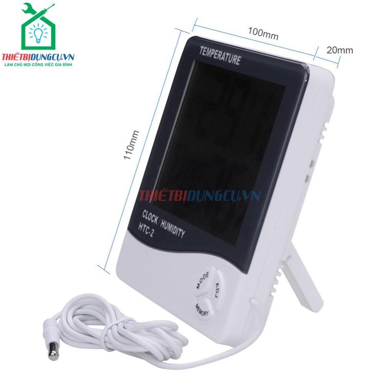 Đồng hồ đo nhiệt độ và độ ẩm 3 chức năng HTC-2