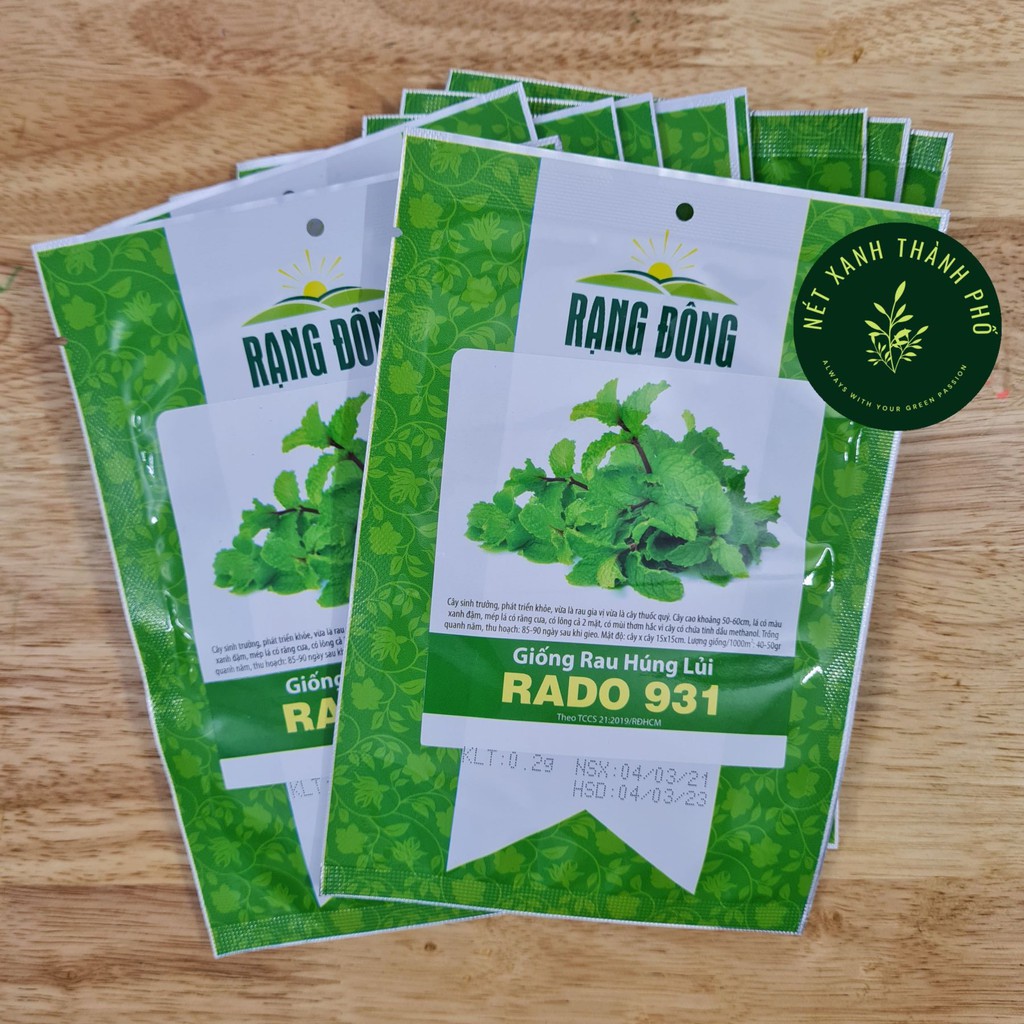 [GIAO HÀNG 2 GIỜ] Hạt Giống Rau Húng Lủi (Bạc Hà Âu) 0,2g thơm ngon