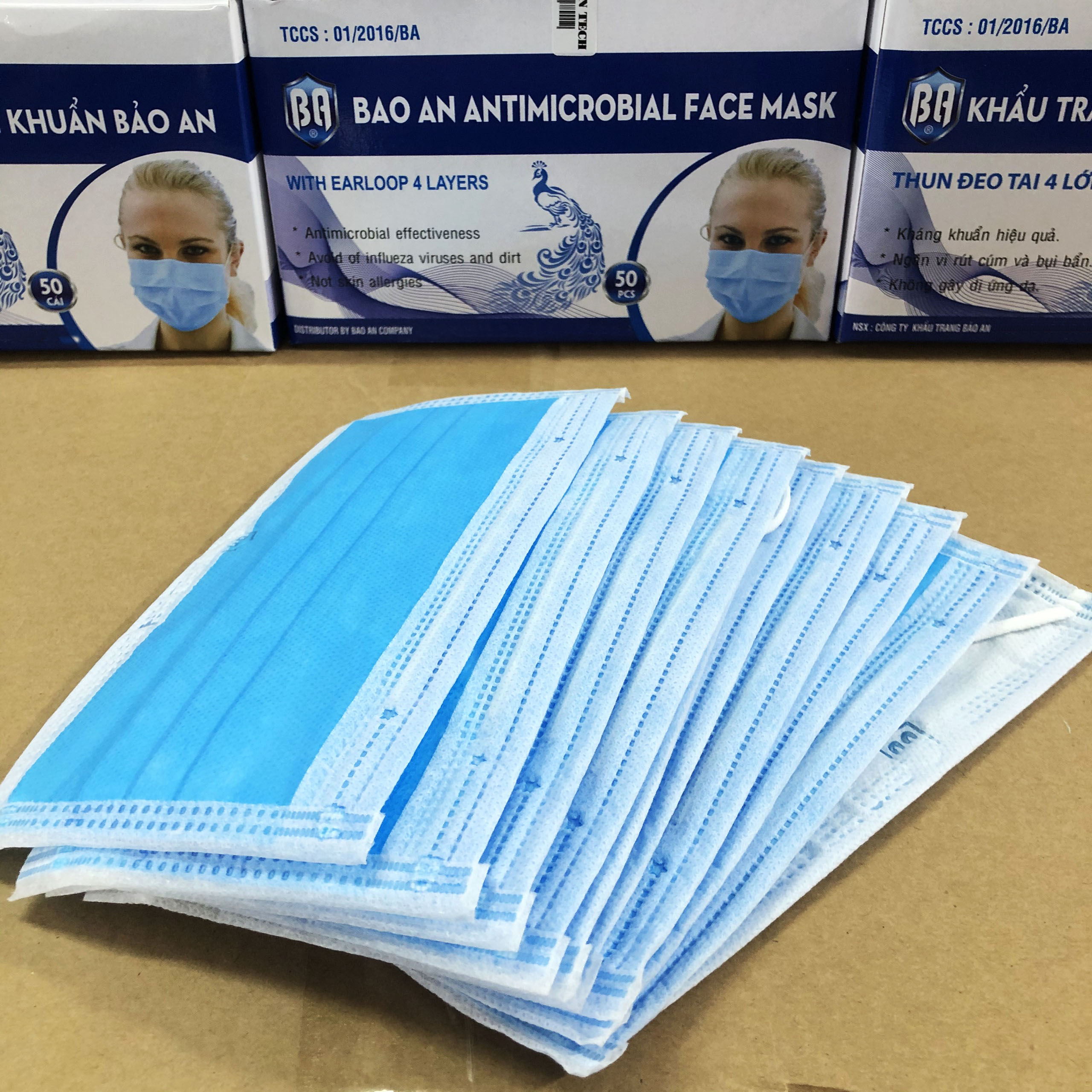 [HCM]KHẨU TRANG Y TẾ HÀNG VIỆT NAM SẢN XUẤT CHỐNG KHUẨN BẢO VỆ SỨC KHỎE HỘP 50 CÁI LOẠI 4 LỚP