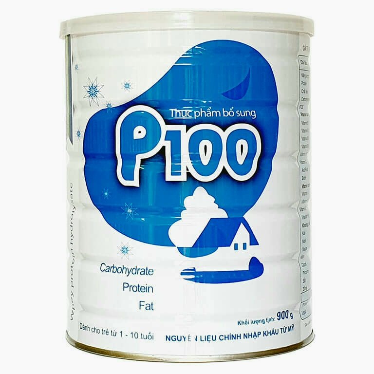 Combo 4 Lon Sữa P100 900G (cho trẻ nhẹ cân 1 – 10 tuổi) (Date 2026)