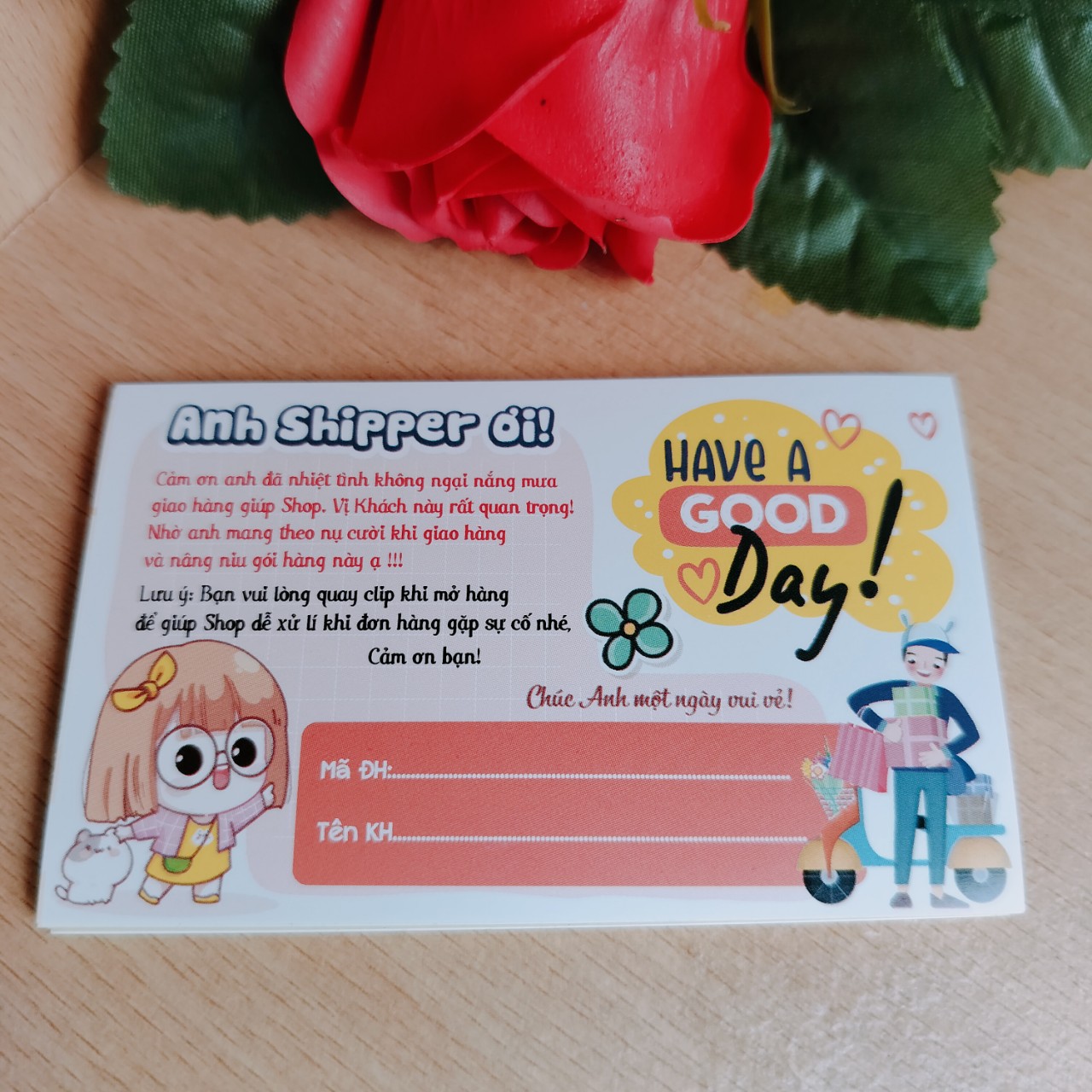 combo 100 Tem dán cảm ơn shipper, NHÃN CÁM ƠN SHIPPER-MẪU 5