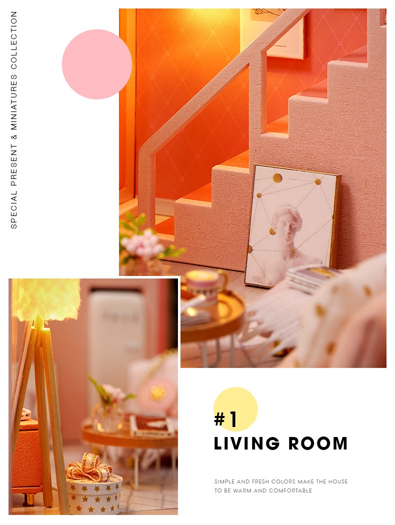 [HCM]Nhà búp bê DIY Doll House- Happy Moment