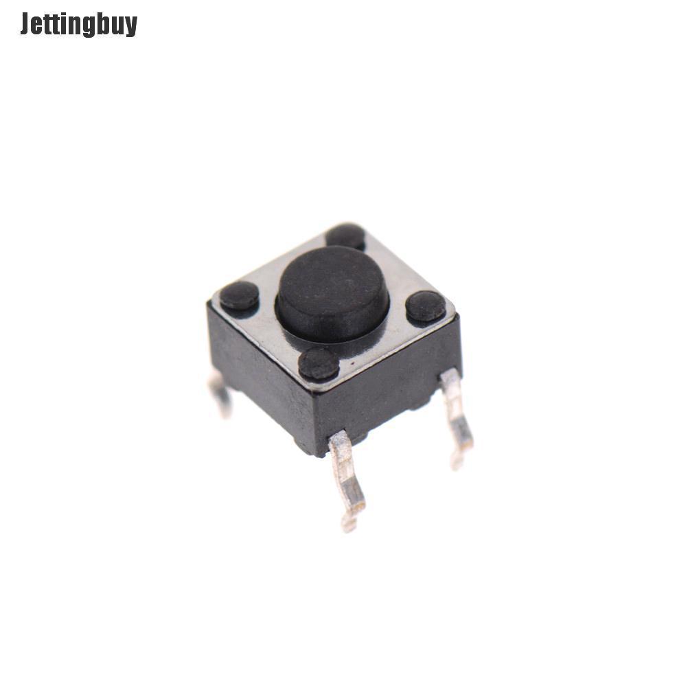 Jettingbuy 100Pcs 6x6x4.5mm Panel PCB Momentary Tactile Tact Push Button Switch
