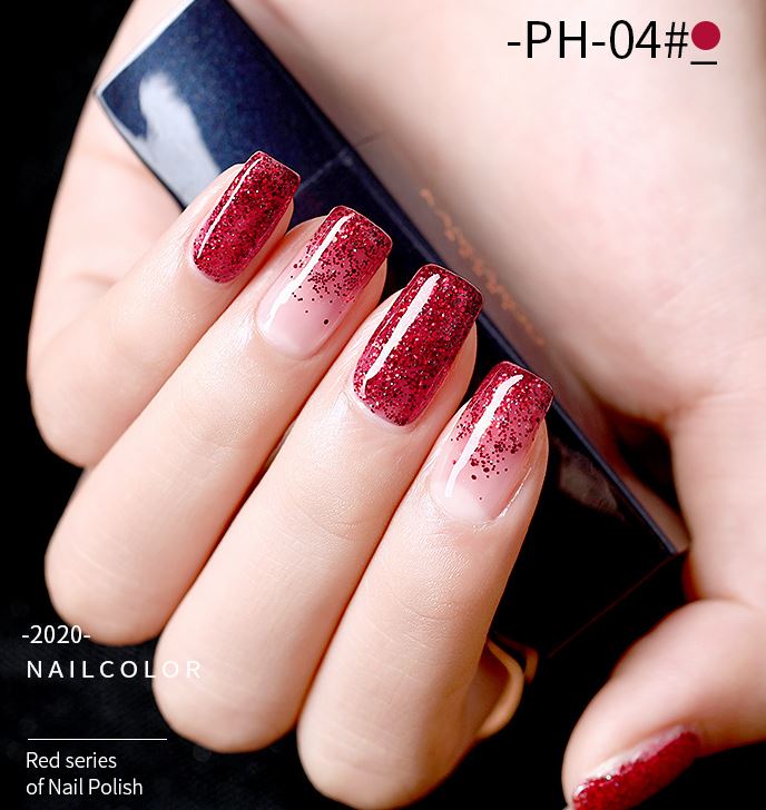 Sơn Gel AS Mã PH Nhũ Đỏ Chai Đen 15ml