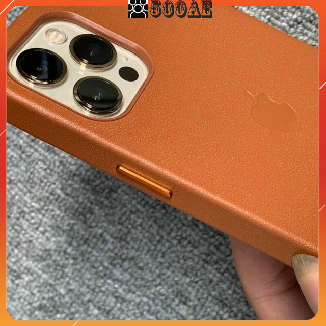 Ốp lưng da Leather Case Magsafe cho IPhone 12 Pro Max / 12 Pro / 12 (Da Bò Thật)