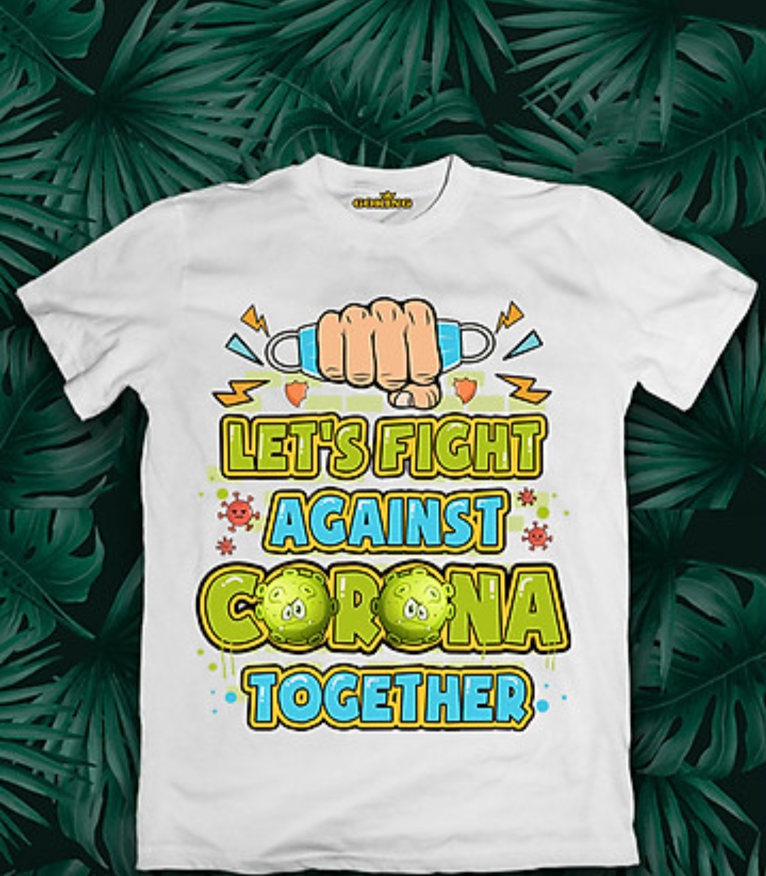 [HCM]Áo thun nam nữ in hinh hưởng ứng phong trào phòng chống virus Corona vải dày mịn mát