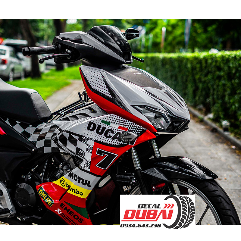Tem Trùm Winner X Đỏ Bạc Đen Ducati