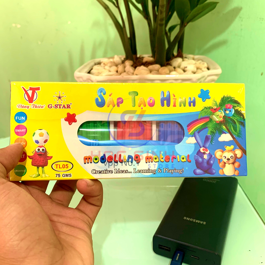 Hộp 5 Màu Đất Nặn Thái Lan Dạng Sáp Tạo Hình Hiệu G-Star TL05 - Không Chứa Hóa Chất Độc Hại - Đồ Chơi