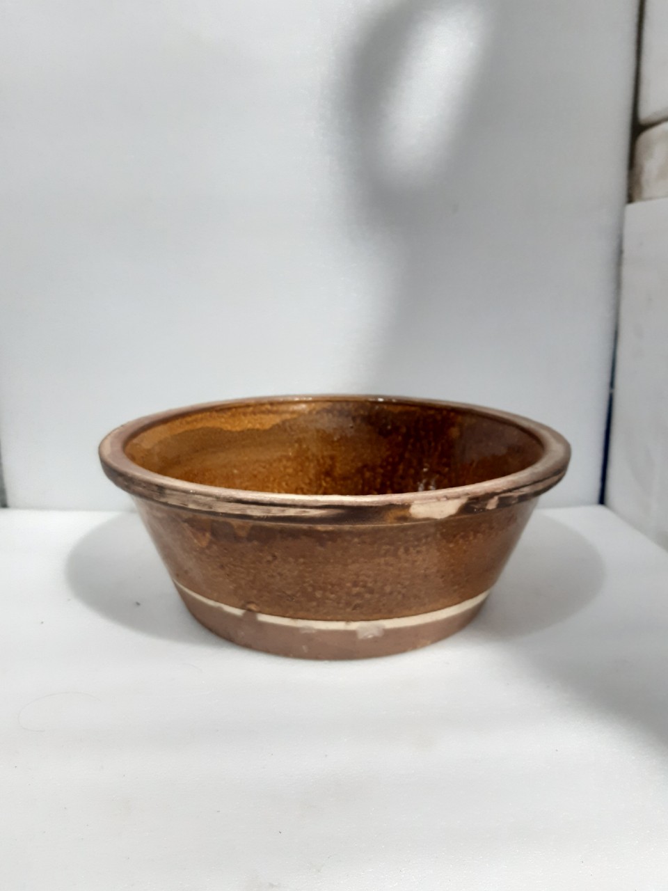 Thau Chậu đựng nước sành sứ 10*25 cm