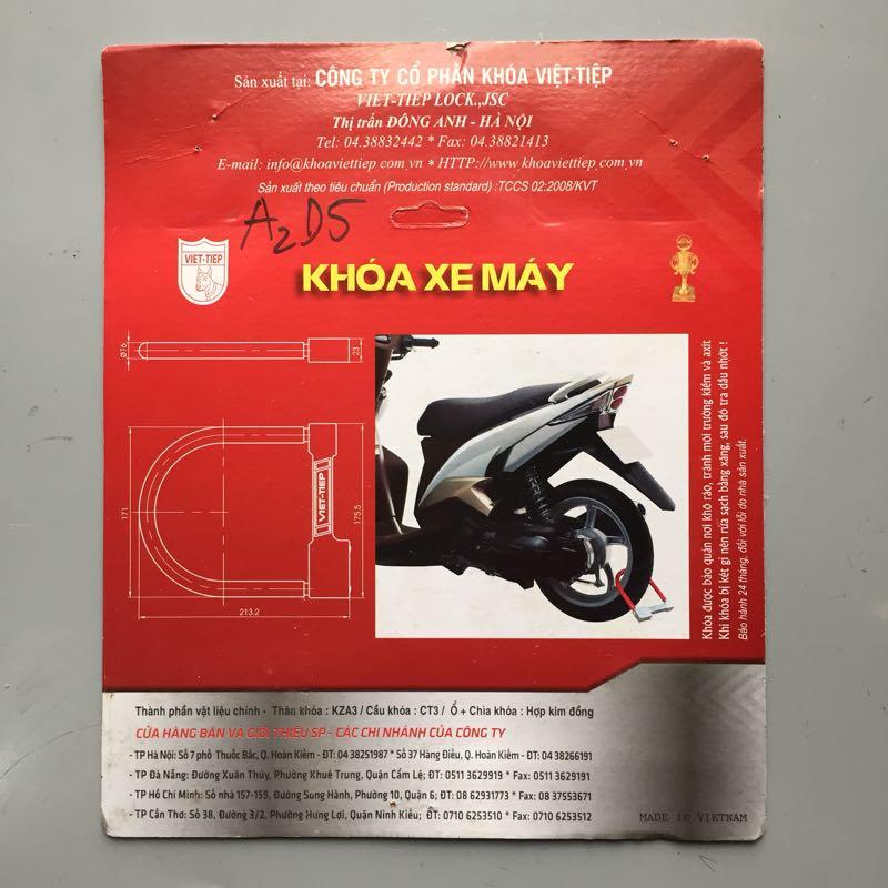 Khóa xe máy Việt Tiệp chữ U