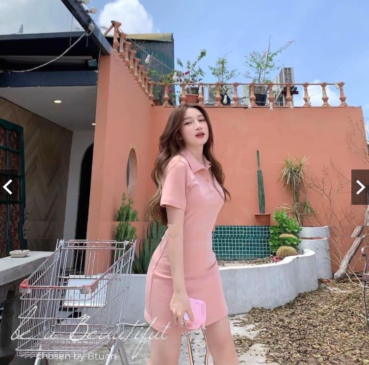 Đầm polo sơ mi phong cách
