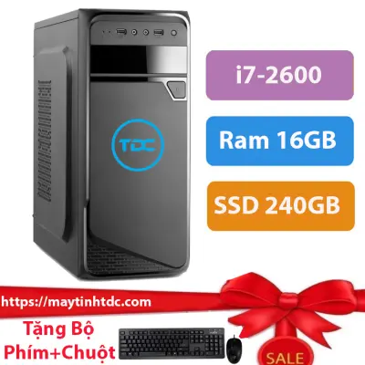 Máy tính để bàn MAX PC CPU Core i7 2600 Ram 16GB SSD240GB+ Qùa tặng bộ phím chuột, bàn di chuột. Bảo hành 12 tháng.