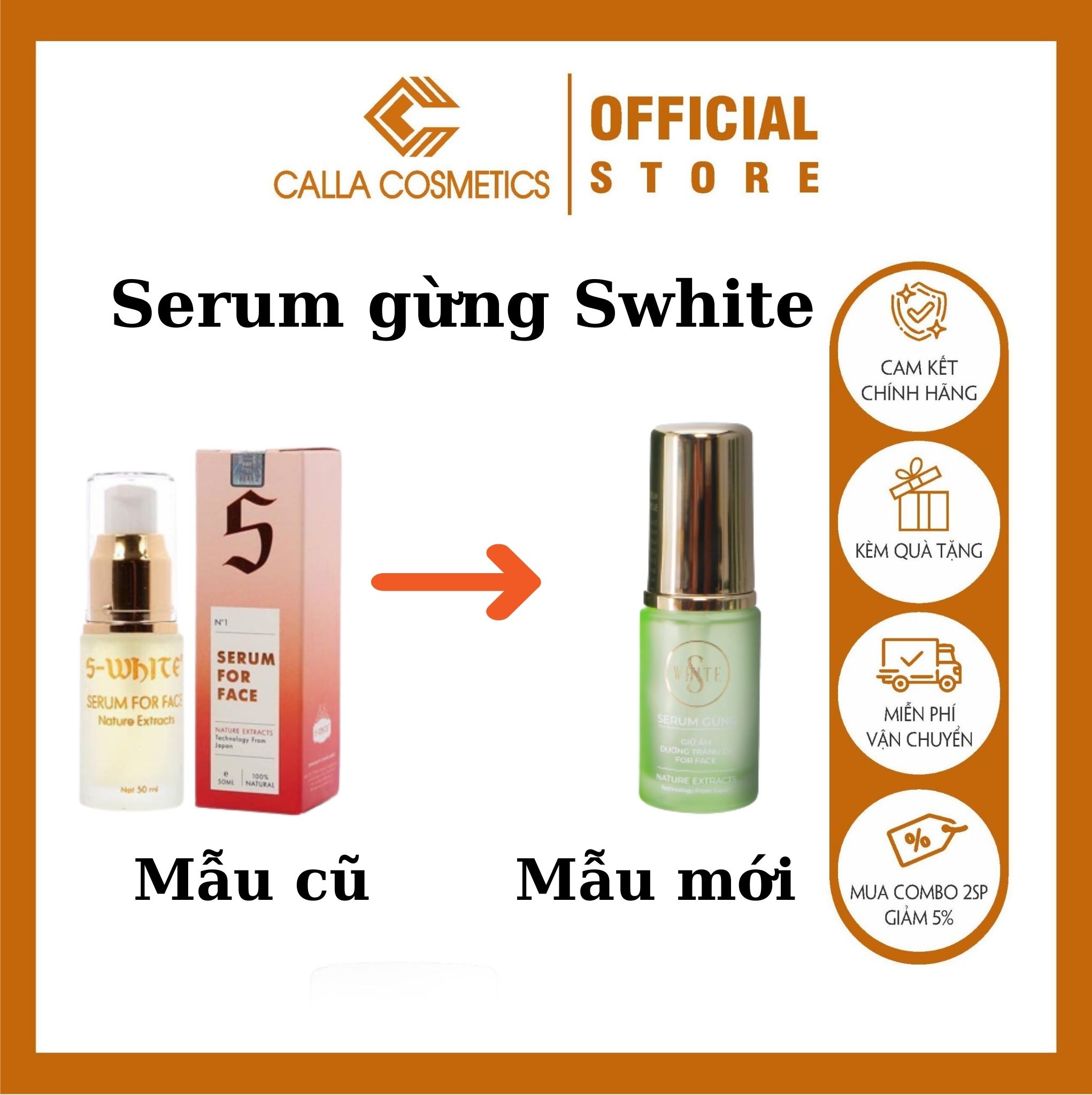 SERUM GỪNG SWHITE DƯỠNG SÁNG DA CẤP ẨM